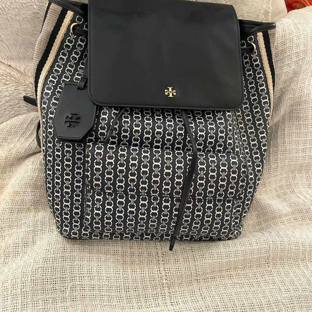 TORY BURCH Gemini Link Canvas Backpack SOLD OUT IN STORES! Very good condition!